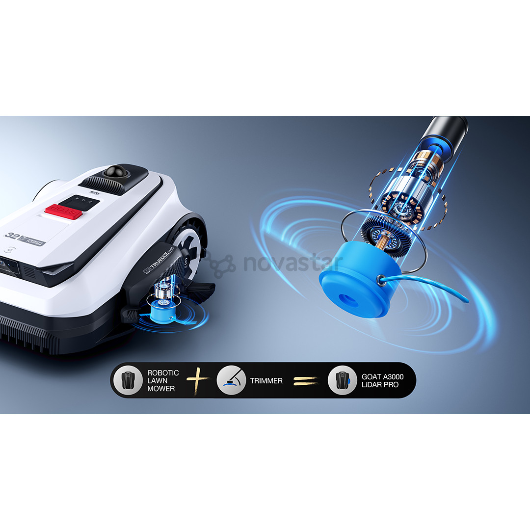 Ecovacs Goat A3000 Lidar Pro, белый/черный - Робот-газонокосилка без ограничительного кабеля