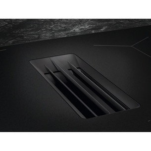 AEG 7000 Series SaphirMatt® Hob2Hood, width 80 cm, black - Built-in induction hob with cooker hood