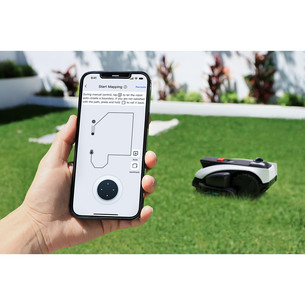 Ecovacs GOAT O1200 LiDAR PRO, белый/черный - Робот-газонокосилка без ограничительного кабеля