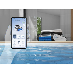 Ecovacs Ultramarine P1, baltas/juodas - Baseino valymo robotas