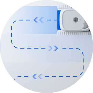 Ecovacs Ultramarine P1, baltas/juodas - Baseino valymo robotas