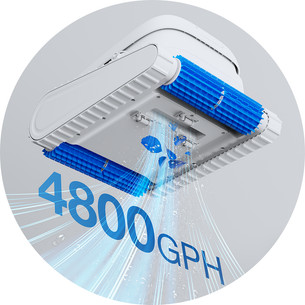 Ecovacs Ultramarine P1, baltas/juodas - Baseino valymo robotas