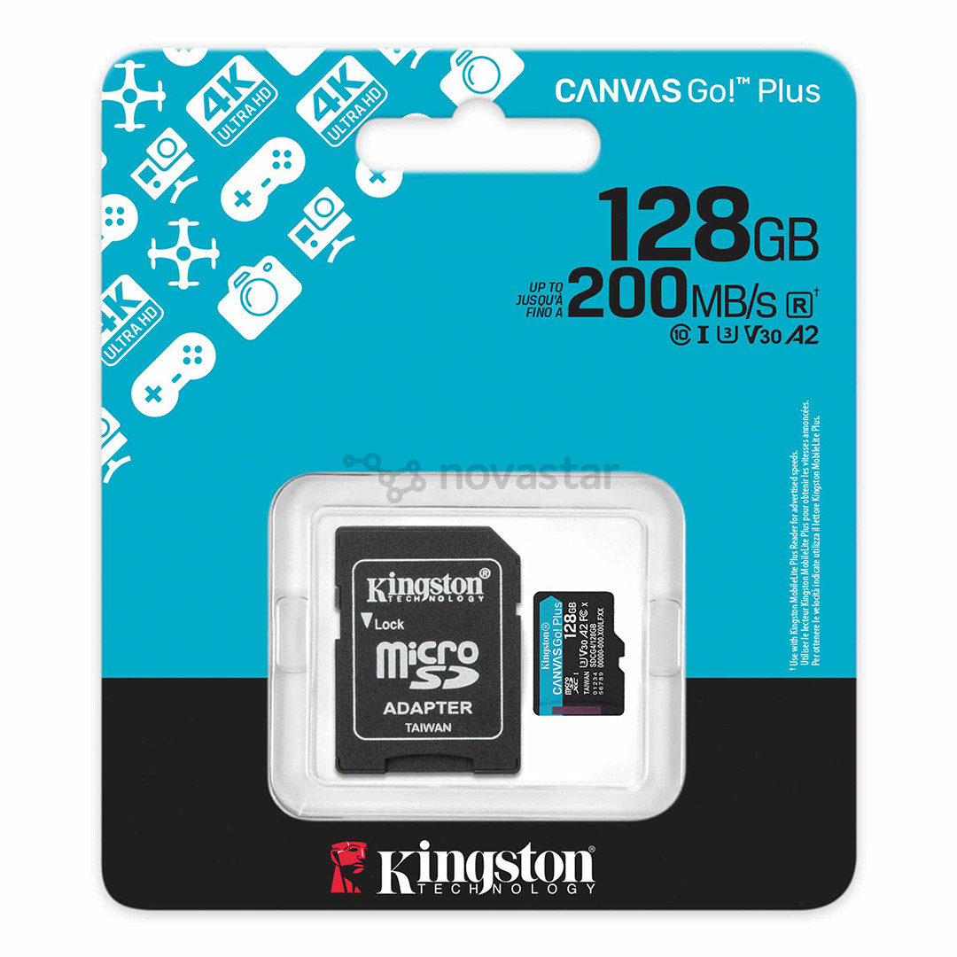 Kingston Canvas Go! Plus, microSDXC, 128 ГБ, черный - Карта памяти