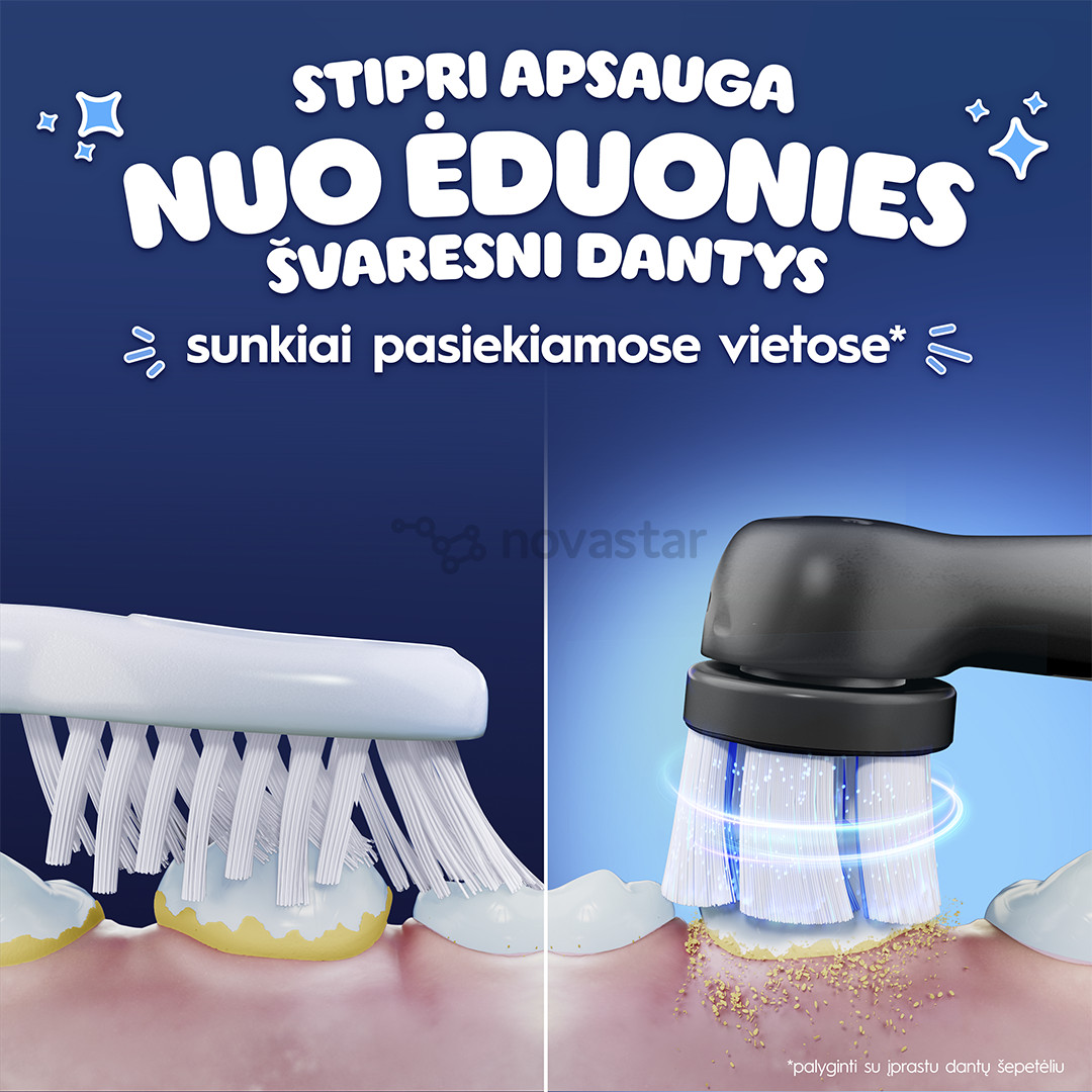 Braun Oral-B iO Kids, Marvel Spiderman, черный - Электрическая зубная щетка + футляр