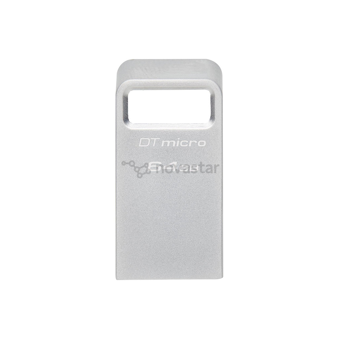 Kingston DataTraveler Micro, 64 GB, sidabro spalvos - USB atmintinė