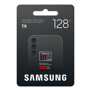 Samsung microSD Card T9, 128 ГБ, UHS‑I, черный - Карта памяти