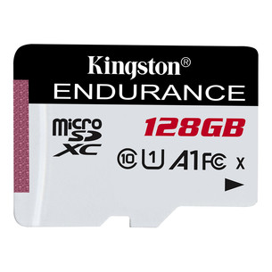 Kingston High-Endurance, microSDXC, 128 ГБ, черный/белый - Карта памяти SDCE/128GB