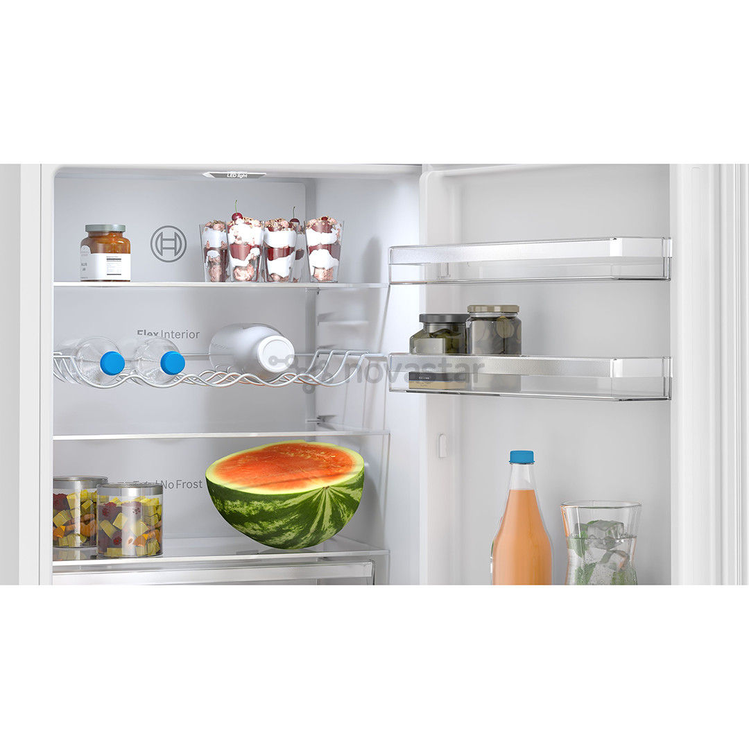 Bosch, Series 4, NoFrost, 321 L, aukštis 186 cm, baltas - Šaldytuvas