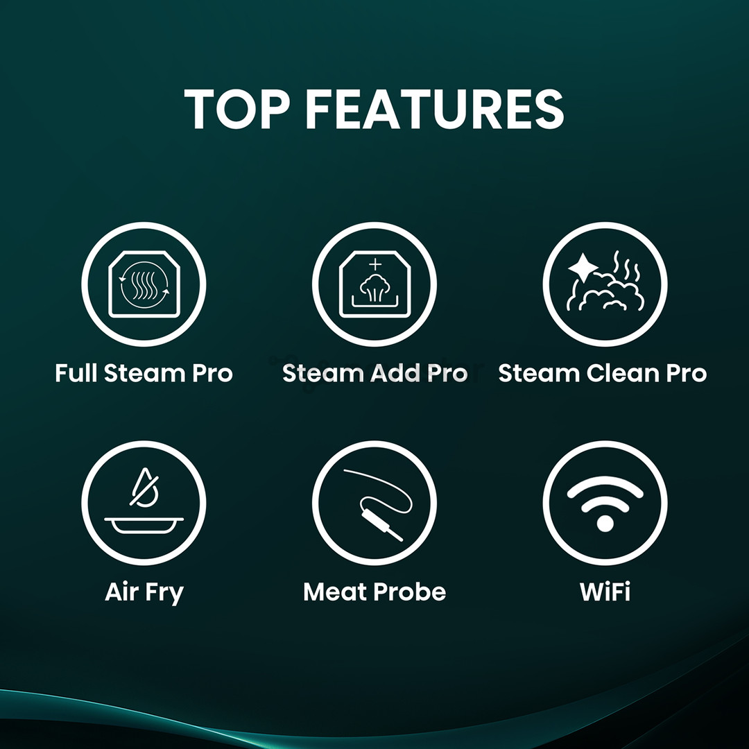 Hisense Hi8, 77 L, black - Built-in steam oven