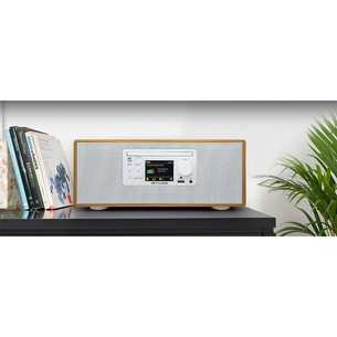 Muse M-695 DBTW, CD/FM/DAB+, коричневый/белый - Музыкальный центр
