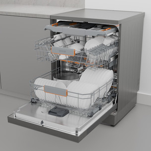 Gorenje G600, 16 place settings, width 59.9 cm, silver - Free standing dishwasher