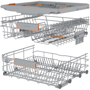 Gorenje G600, 16 place settings, width 59.9 cm, silver - Free standing dishwasher