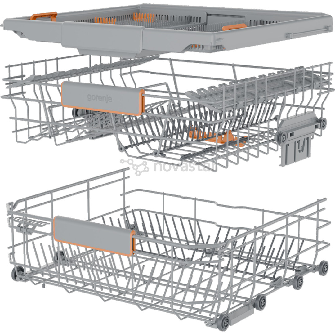 Gorenje G600, 16 place settings, width 59.9 cm, silver - Free standing dishwasher