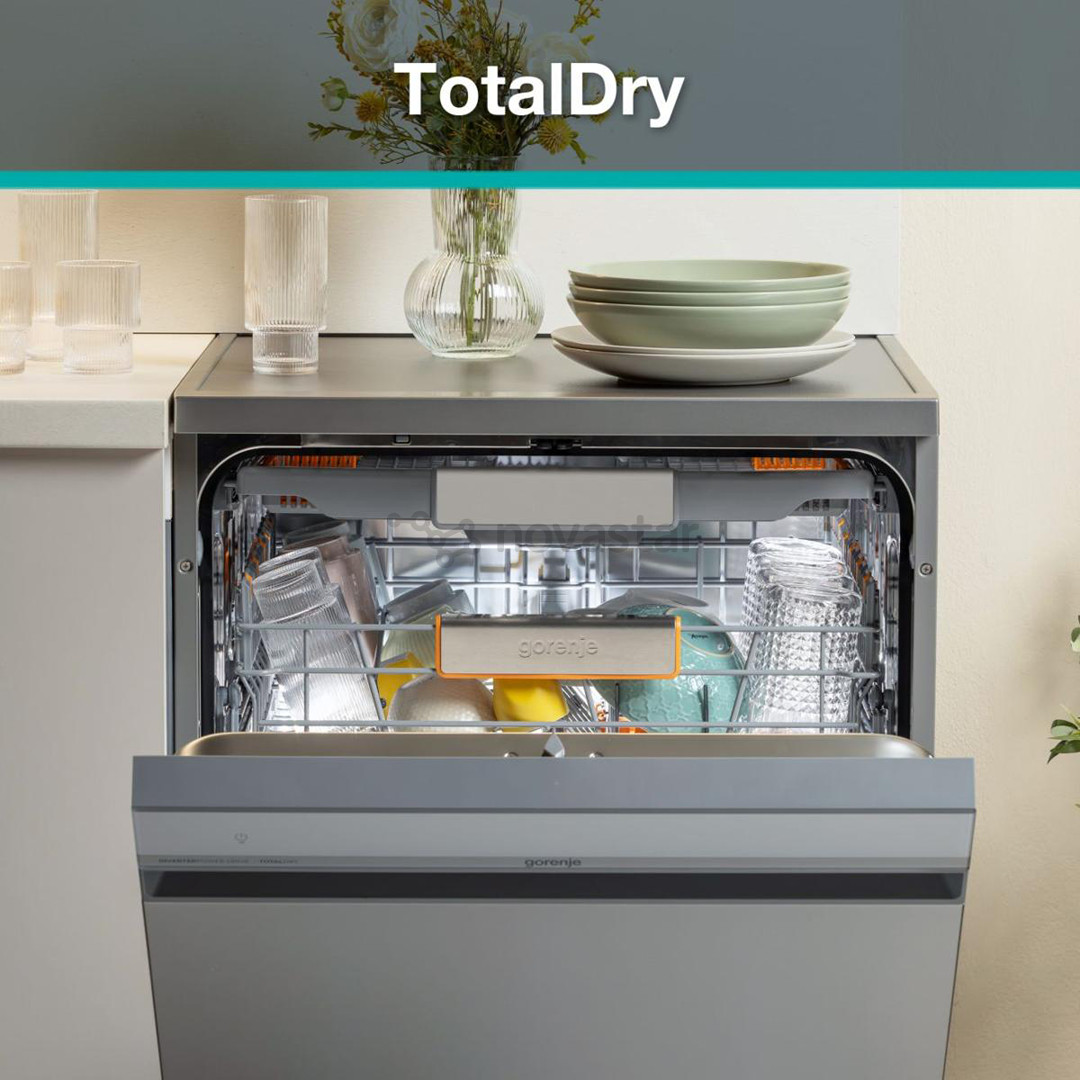 Gorenje G600, 16 place settings, width 59.9 cm, silver - Free standing dishwasher
