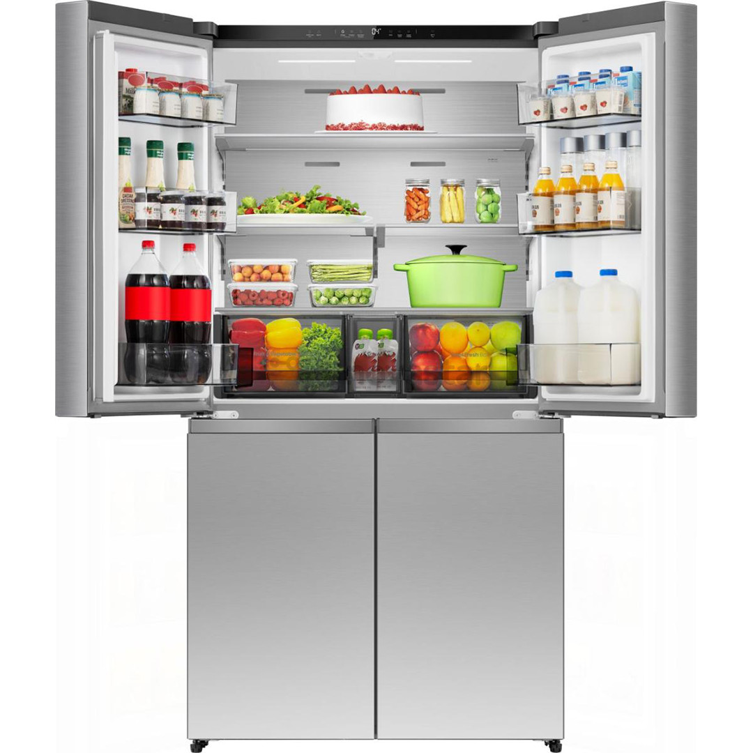 Hisense, Total No Frost, 647 L, aukštis 179 cm, pilkas - SBS Šaldytuvas