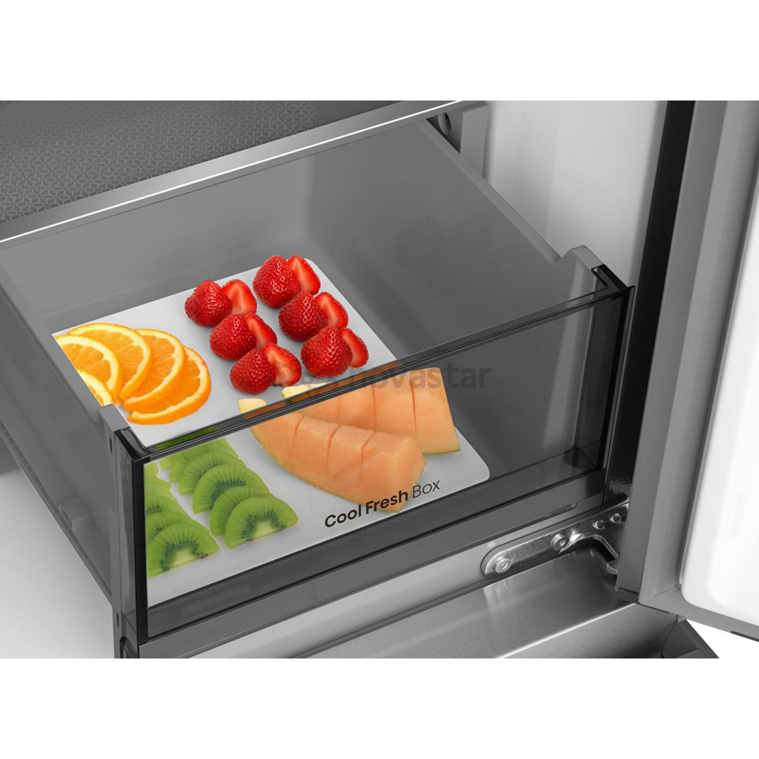 Hisense, Total No Frost, 647 L, aukštis 179 cm, pilkas - SBS Šaldytuvas