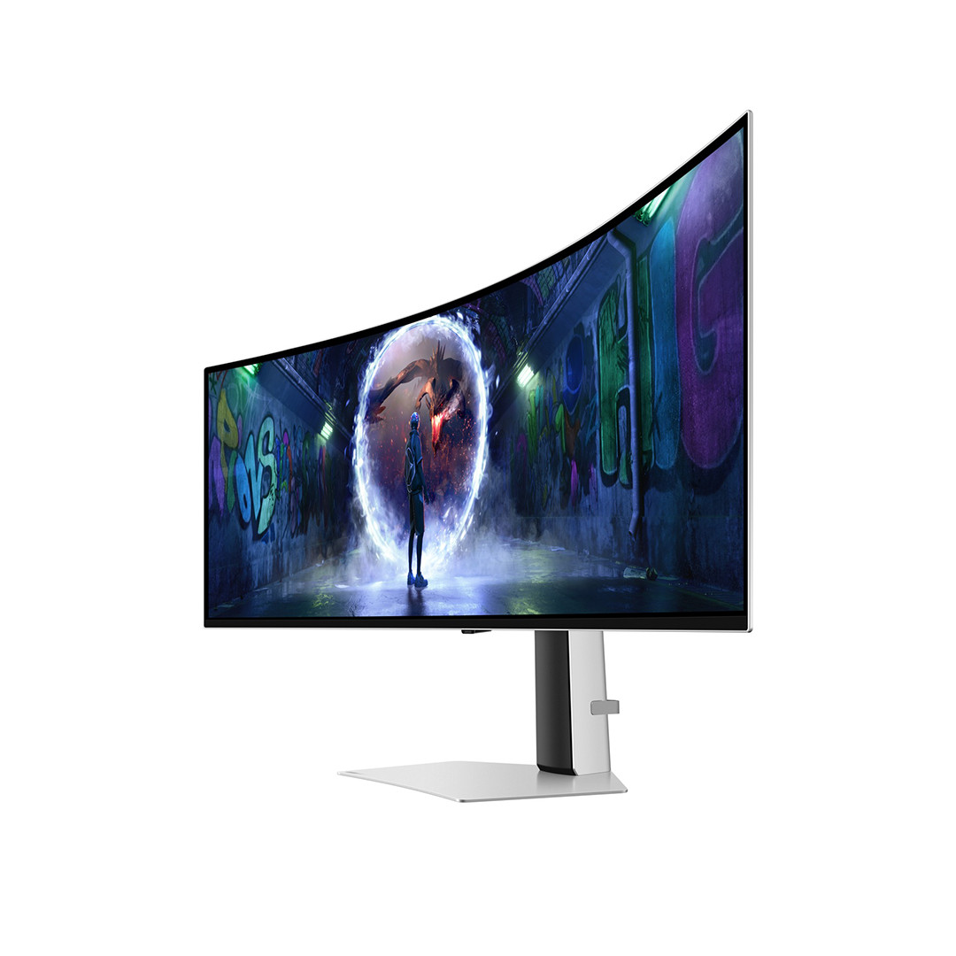 Samsung Odyssey OLED G9 G93SD, 49'', Dual QHD, OLED, 240 Гц, изогнутый, серебристый - Монитор