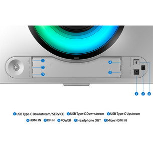 Samsung Odyssey OLED G9 G93SD, 49'', Dual QHD, OLED, 240 Гц, изогнутый, серебристый - Монитор
