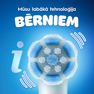 Braun Oral-B iO Kids, Disney, Stitch, mėlynas - Elektrinis dantų šepetėlis + kelioninis dėklas
