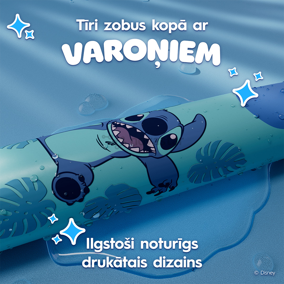 Braun Oral-B iO Kids, Disney, Stitch, mėlynas - Elektrinis dantų šepetėlis + kelioninis dėklas