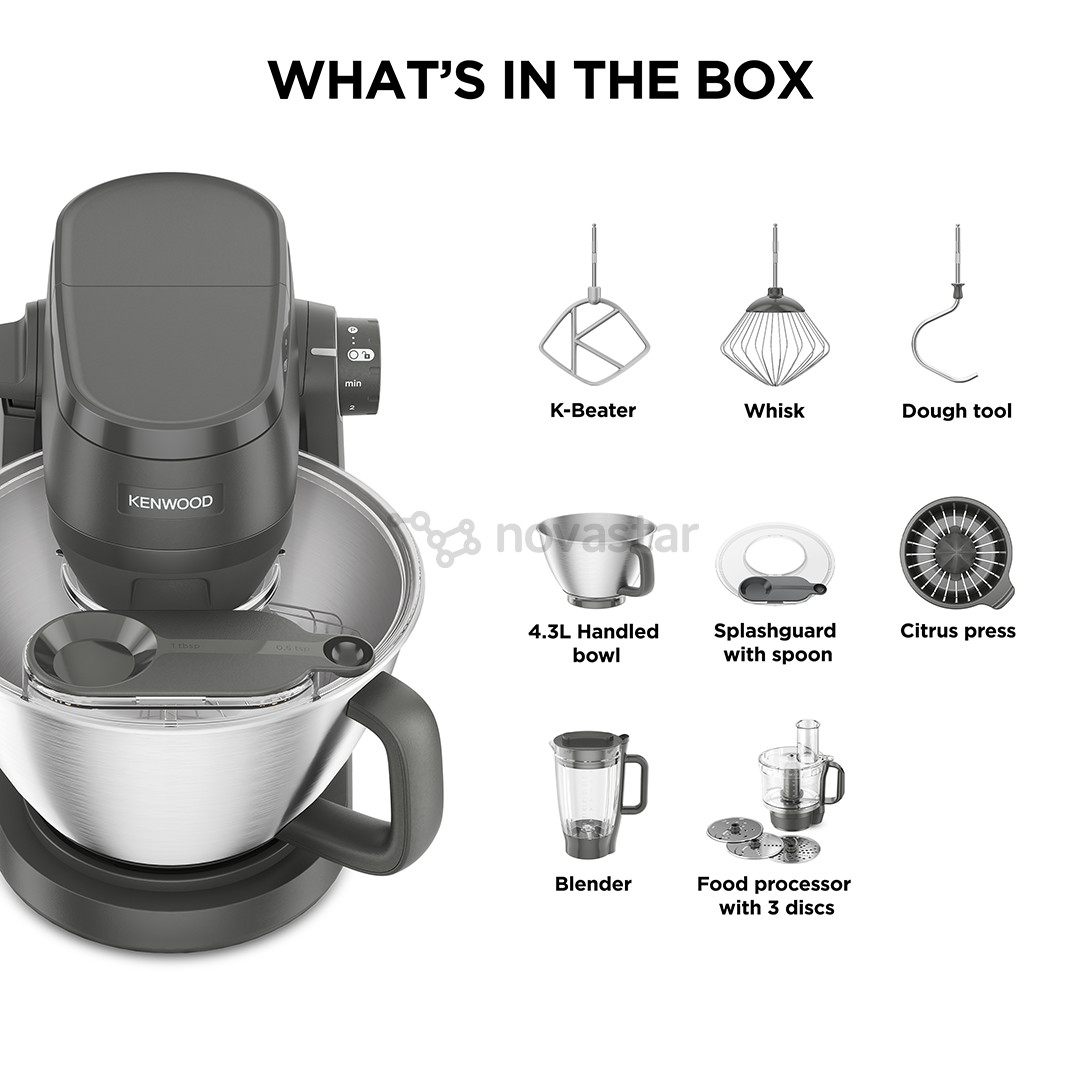 Kenwood Multi Tasker, 1000 Вт, серый - Кухонный комбайн