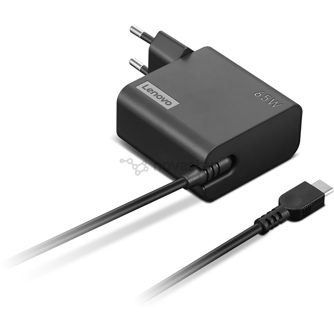 Lenovo 65W USB-C Wall Adapter, 65 Вт, черный - Адаптер питания