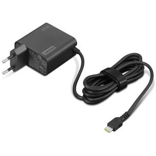 Lenovo 65W USB-C Wall Adapter, 65 Вт, черный - Адаптер питания