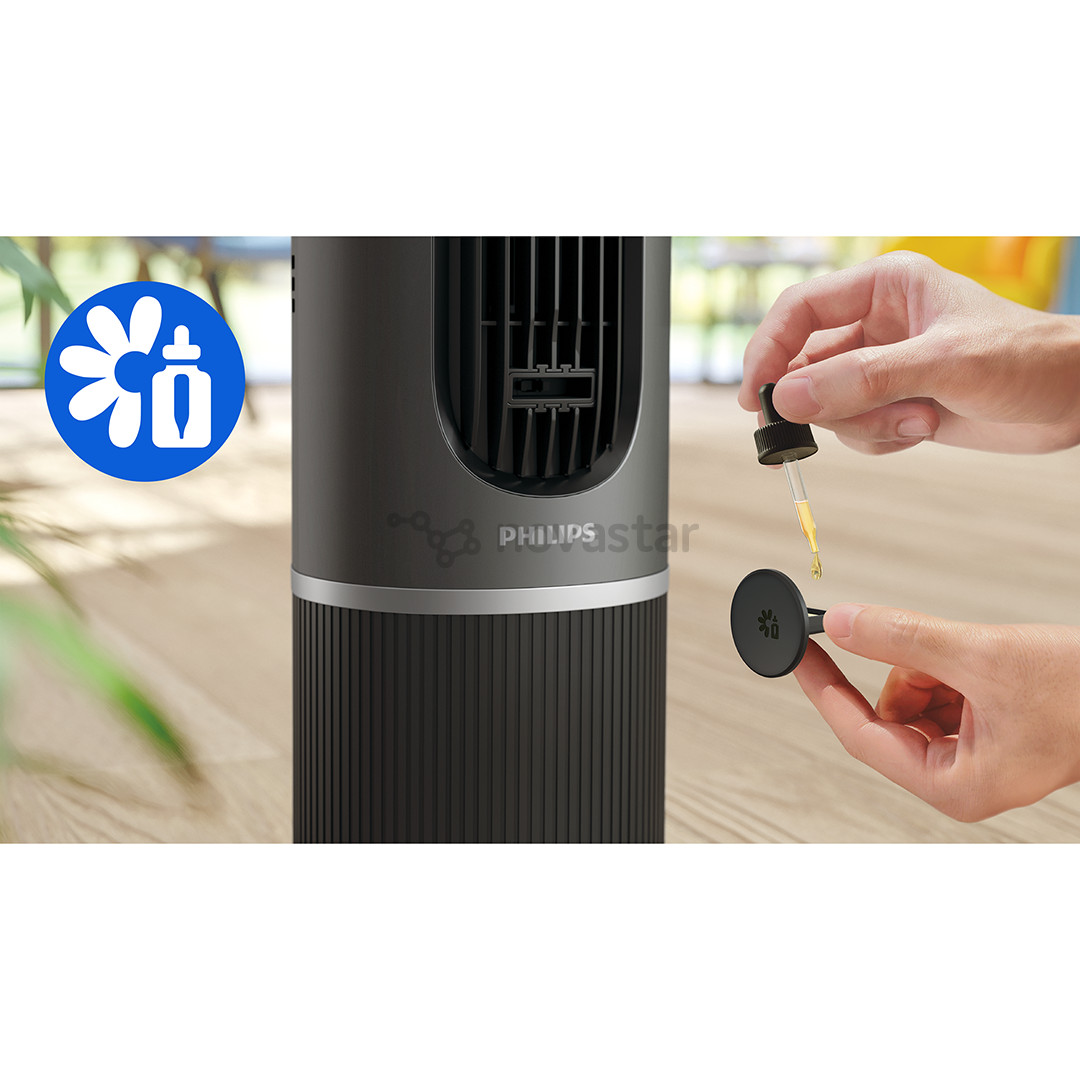 Philips Smart Tower Fan 7000 Series, tamsiai pilkas - Bokštinis ventiliatorius