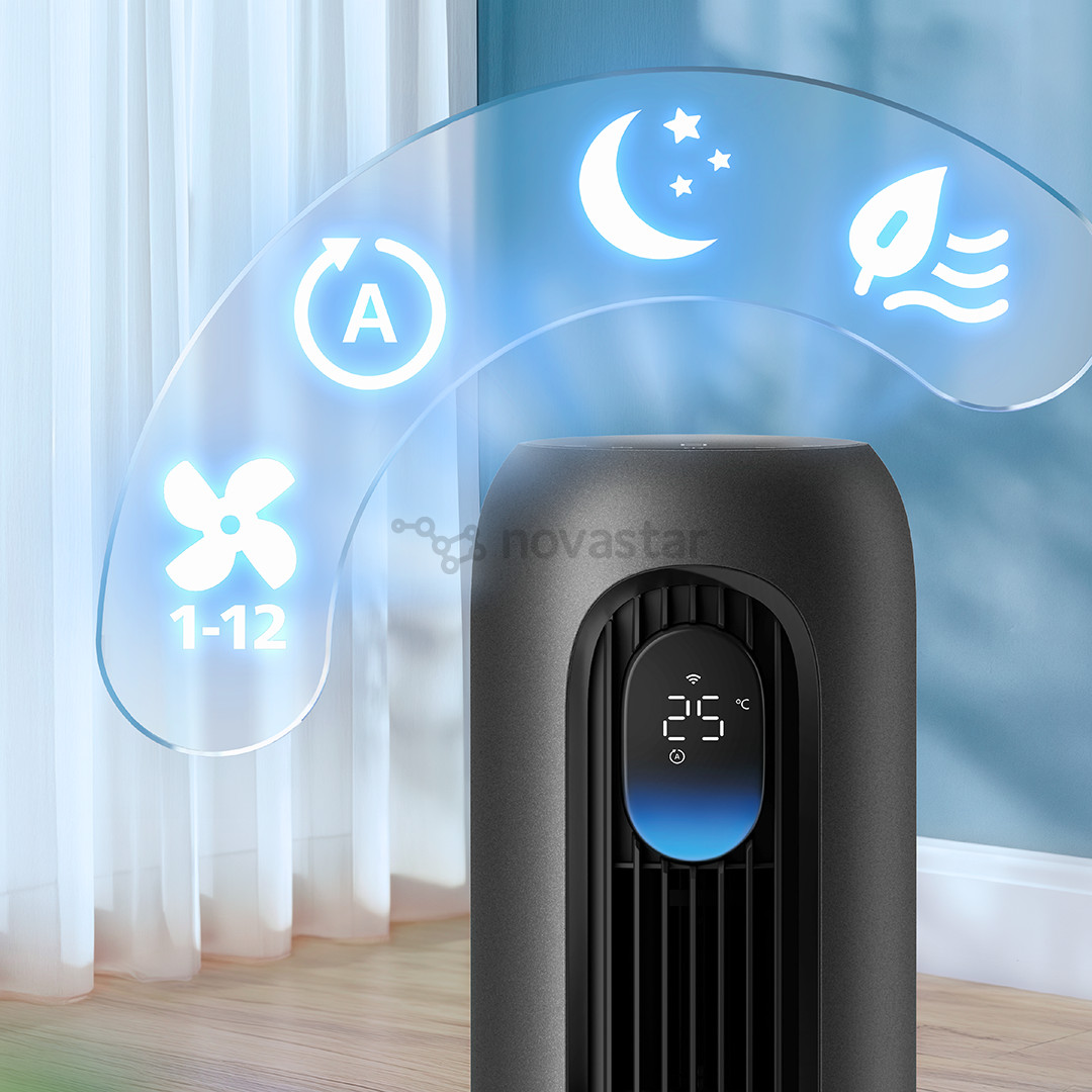 Philips Smart Tower Fan 7000 Series, tamsiai pilkas - Bokštinis ventiliatorius