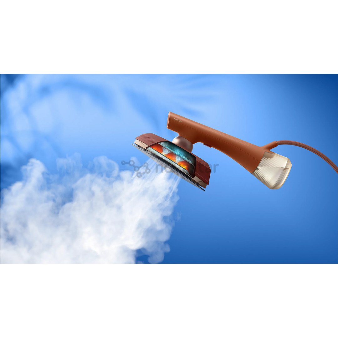 Philips OneTurn, 1800 Вт, коричневый/бежевый - Утюг-отпариватель