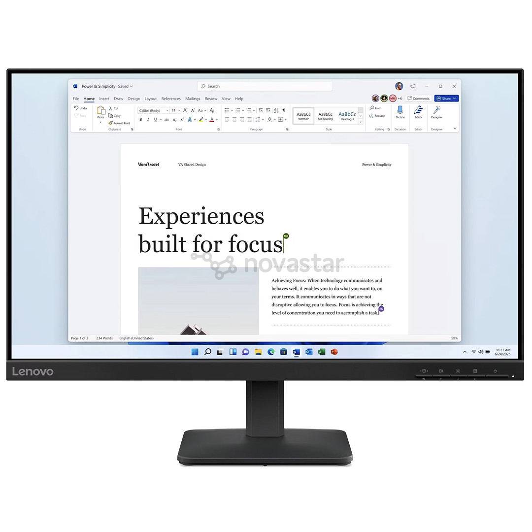 Lenovo L24-41, 24'', FHD, IPS, 100 Hz, raven black - Monitor 67DAKAC1EU