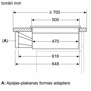 Bosch, Series 4, plotis 80 cm, be rėmelio, juoda - Įmontuojama indukcinė kaitlentė su gartraukiu