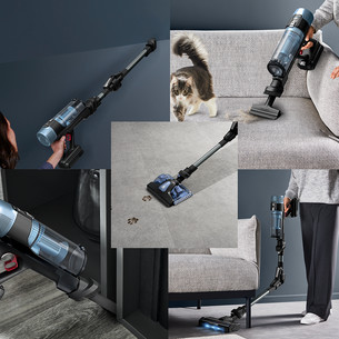 Tefal X-Force Flex 10.80 Animal Aqua, juodas/mėlynas - Belaidis dulkių siurblys