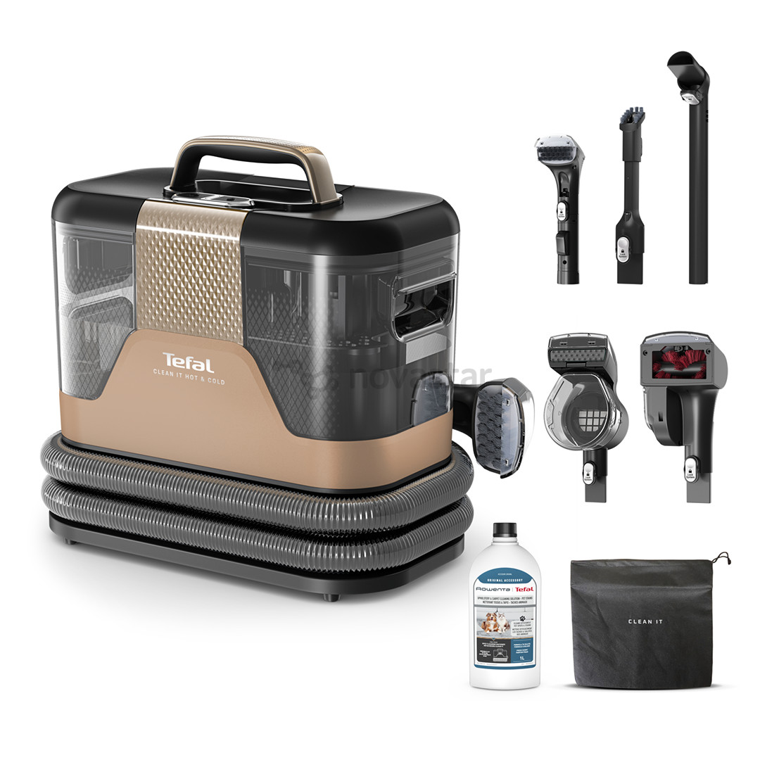 Tefal Clean It Hot & Cold, juodas/vario spalvos - Kilimų valymo įrenginys