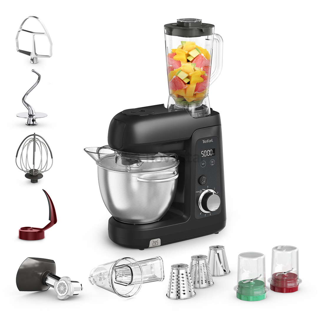 Tefal Bake Partner +, 1100 W, juodas - Virtuvinis kombainas