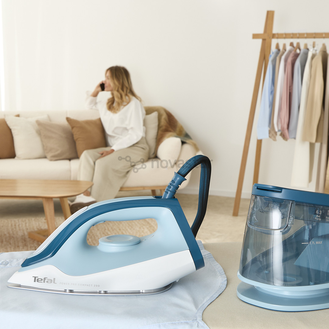 Tefal Power Pro Compact 200, 2400 W, mėlyna/balta - Lyginimo sistema