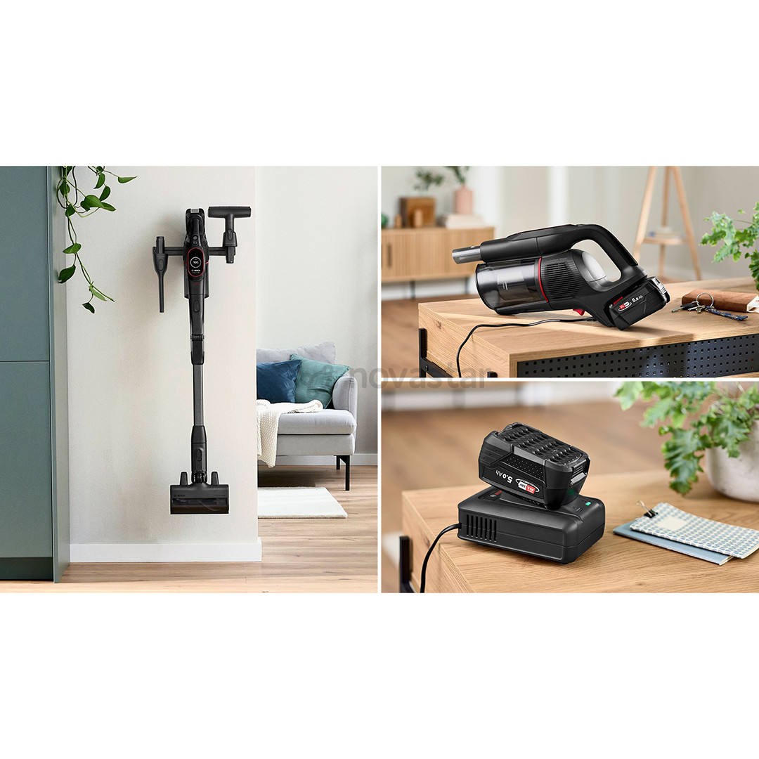 Bosch Unlimited 10 ProPower, juodas - Belaidis dulkių siurblys