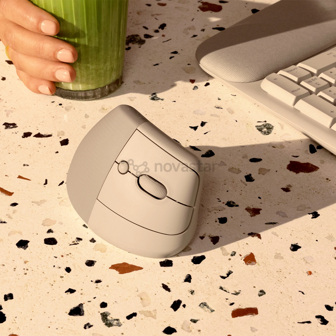 Logitech Lift Vertical Ergonomic, pilka - Belaidė pelė