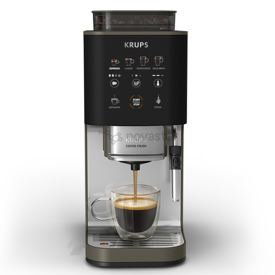 Krups Coffee Crush Experience, black/silver - Espresso machine