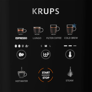 Krups Coffee Crush Experience, black/silver - Espresso machine