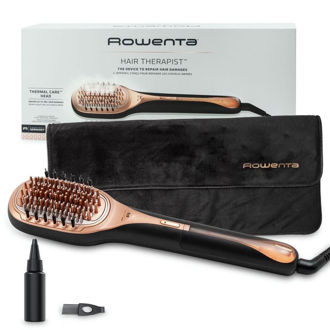 Rowenta Hair Therapist™, 165 W, black/copper - Steam hair brush