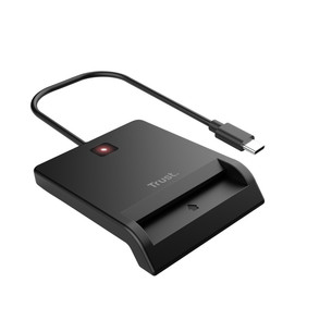 Trust Primo Smart ID Card Reader, USB-C, USB-A, juodas - Išmanusis kortelių skaitytuvas