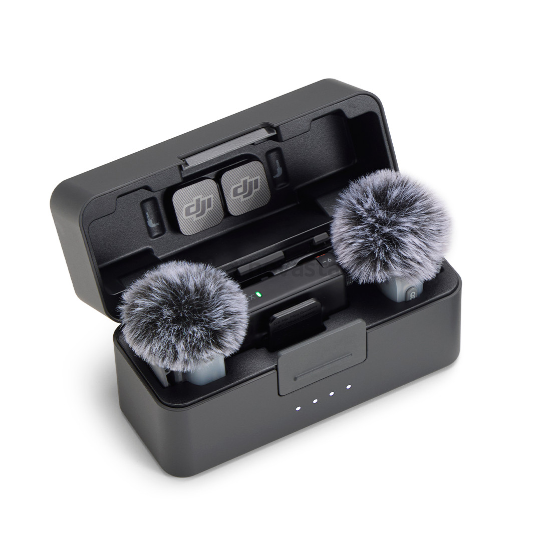 Dji Mic Mini 2, 2TX 1RX, pilkas - Belaidis mikrofonas