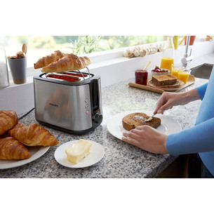 Philips Viva Collection, 950 Вт, черный/нерж. сталь - Тостер