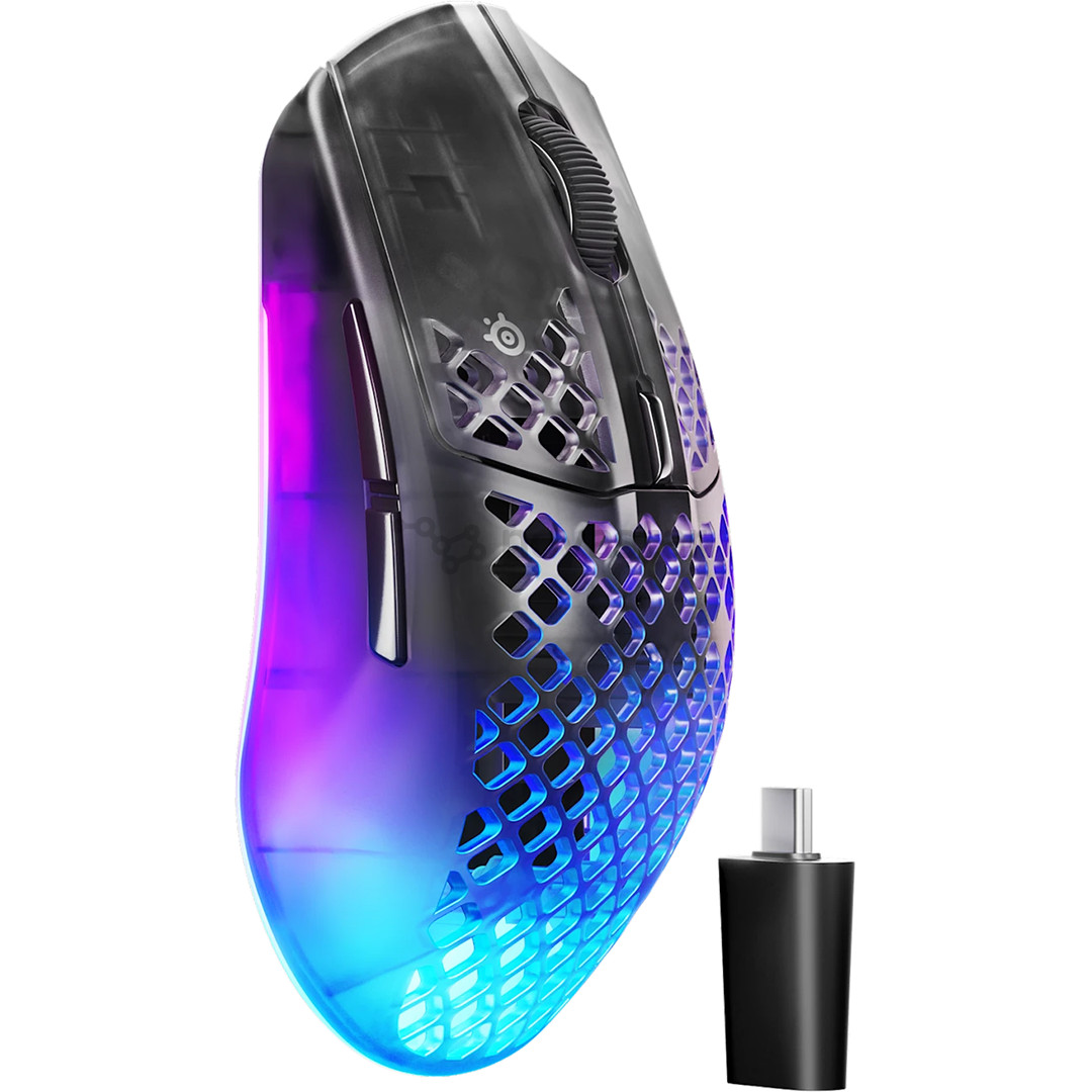 SteelSeries Aerox 3 Gen 2, черный/прозрачный - Беспроводная мышь