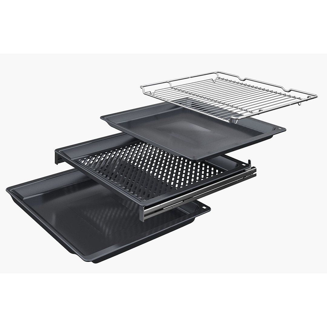 Bosch, Series 6, pirolizė, 71 L, juoda - Įmontuojama orkaitė