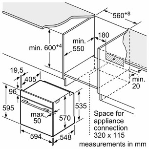 Bosch, Series 6, pirolizė, 71 L, juoda - Įmontuojama orkaitė