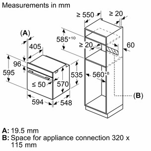 Bosch, Series 6, pirolizė, 71 L, juoda - Įmontuojama orkaitė