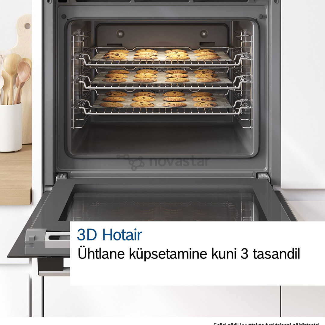 Bosch, Series 6, pirolizė, 71 L, juoda - Įmontuojama orkaitė