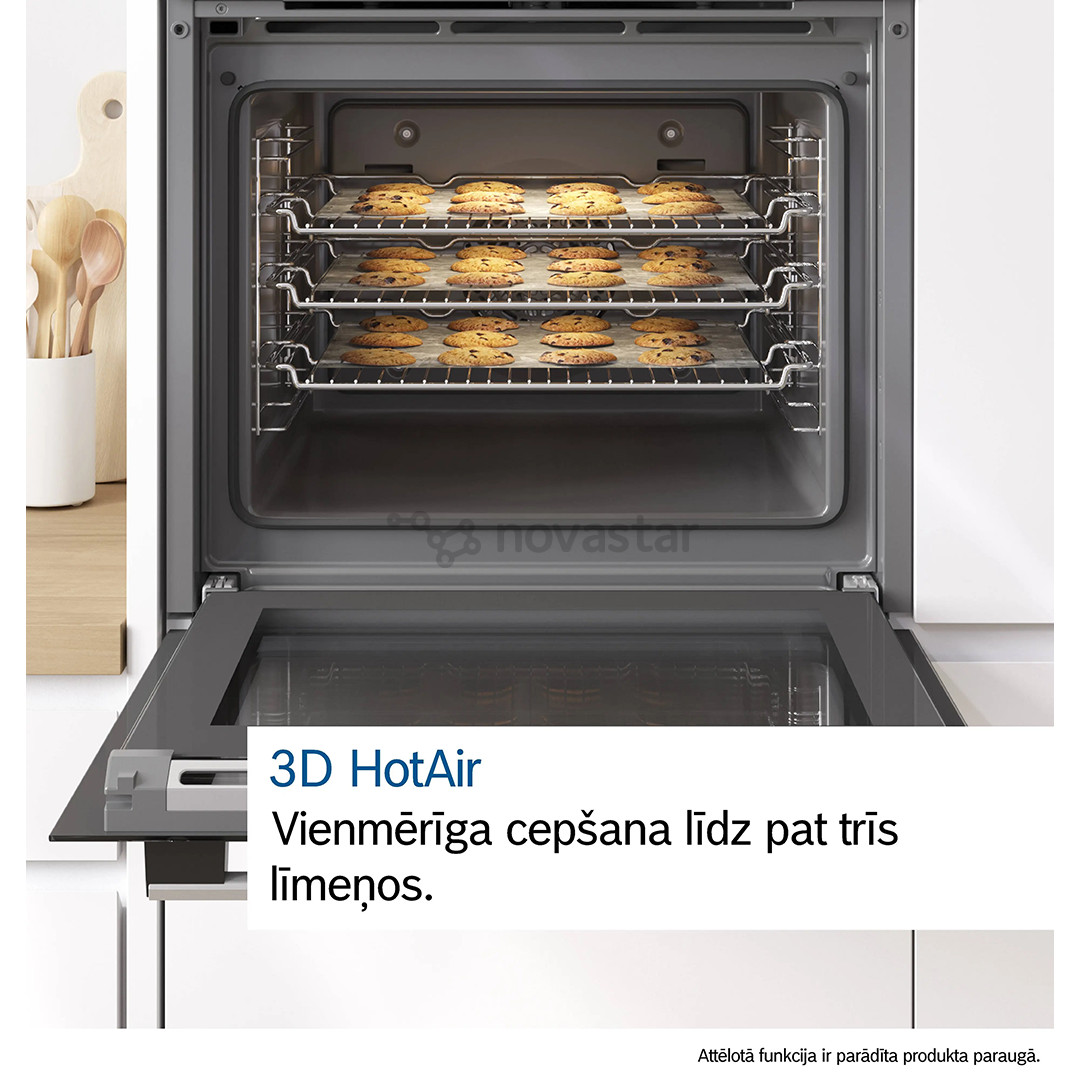 Bosch, Series 6, pirolizė, 71 L, juoda - Įmontuojama orkaitė